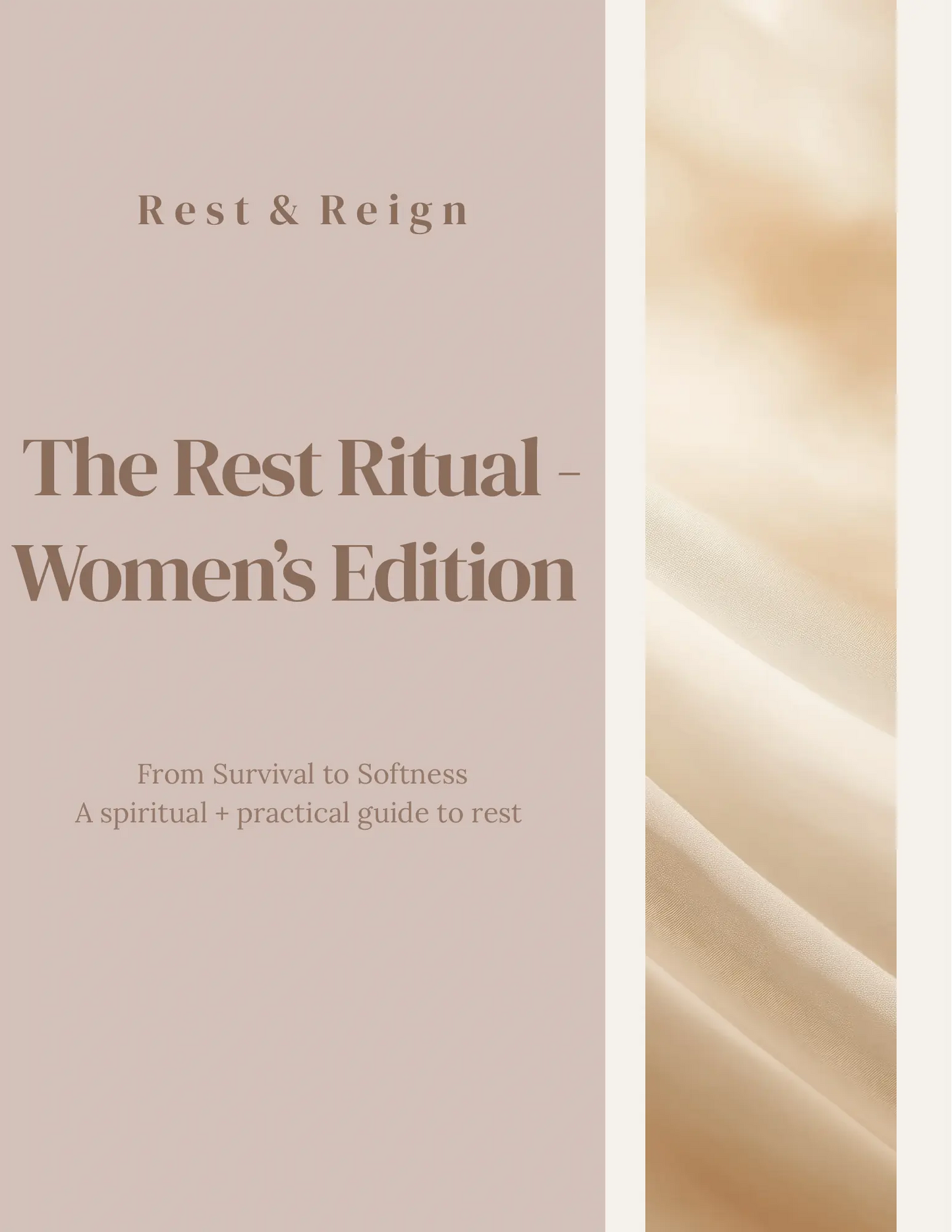 Book cover of 'The Rest Ritual - Women's Edition' by Rest & Reign with a gradient background.