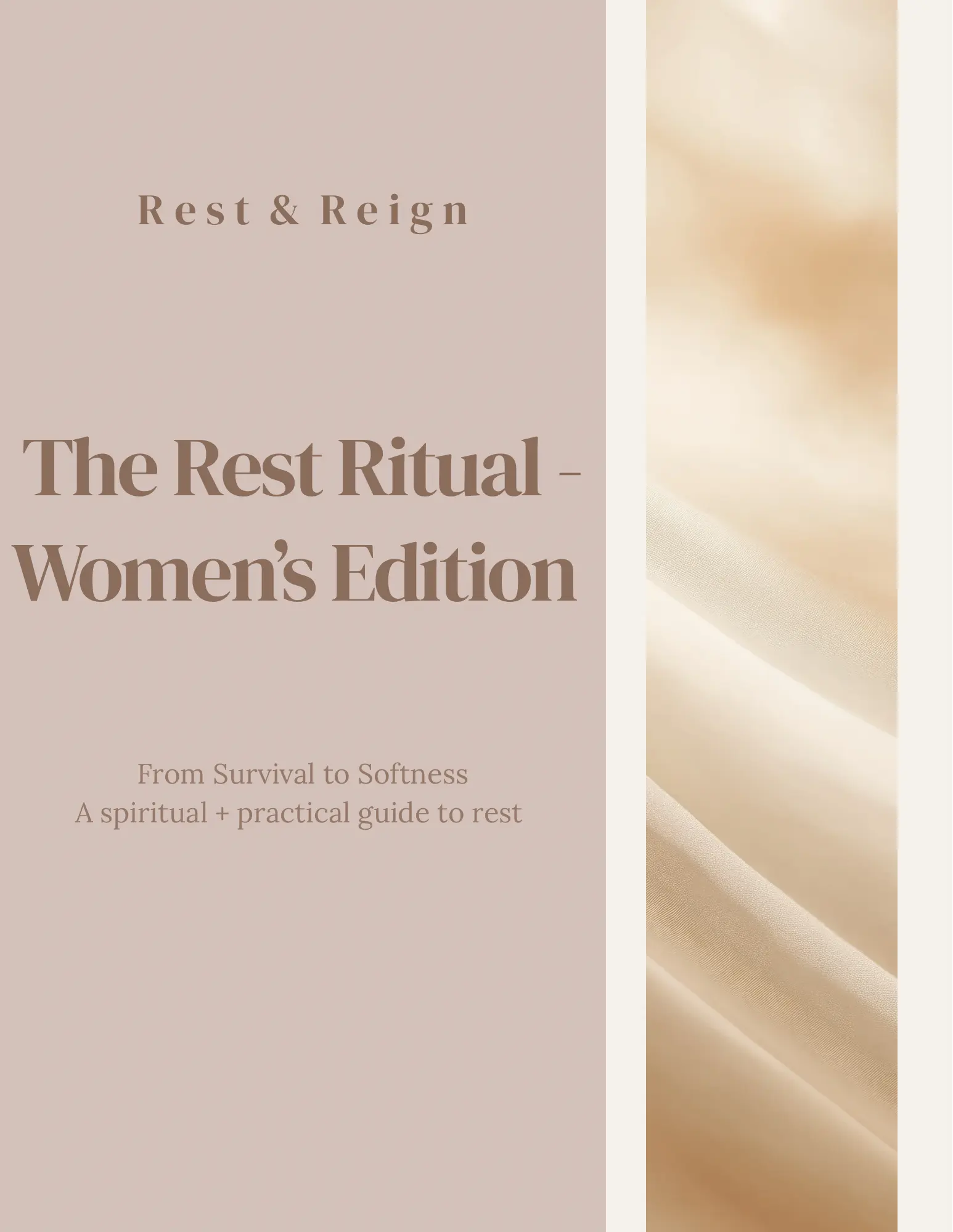 Book cover of 'The Rest Ritual - Women's Edition' by Rest & Reign with a gradient background.